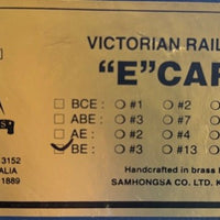 PSM - Brass Model - V.R. 'E' Car - BE #38 Second Class Passenger Car