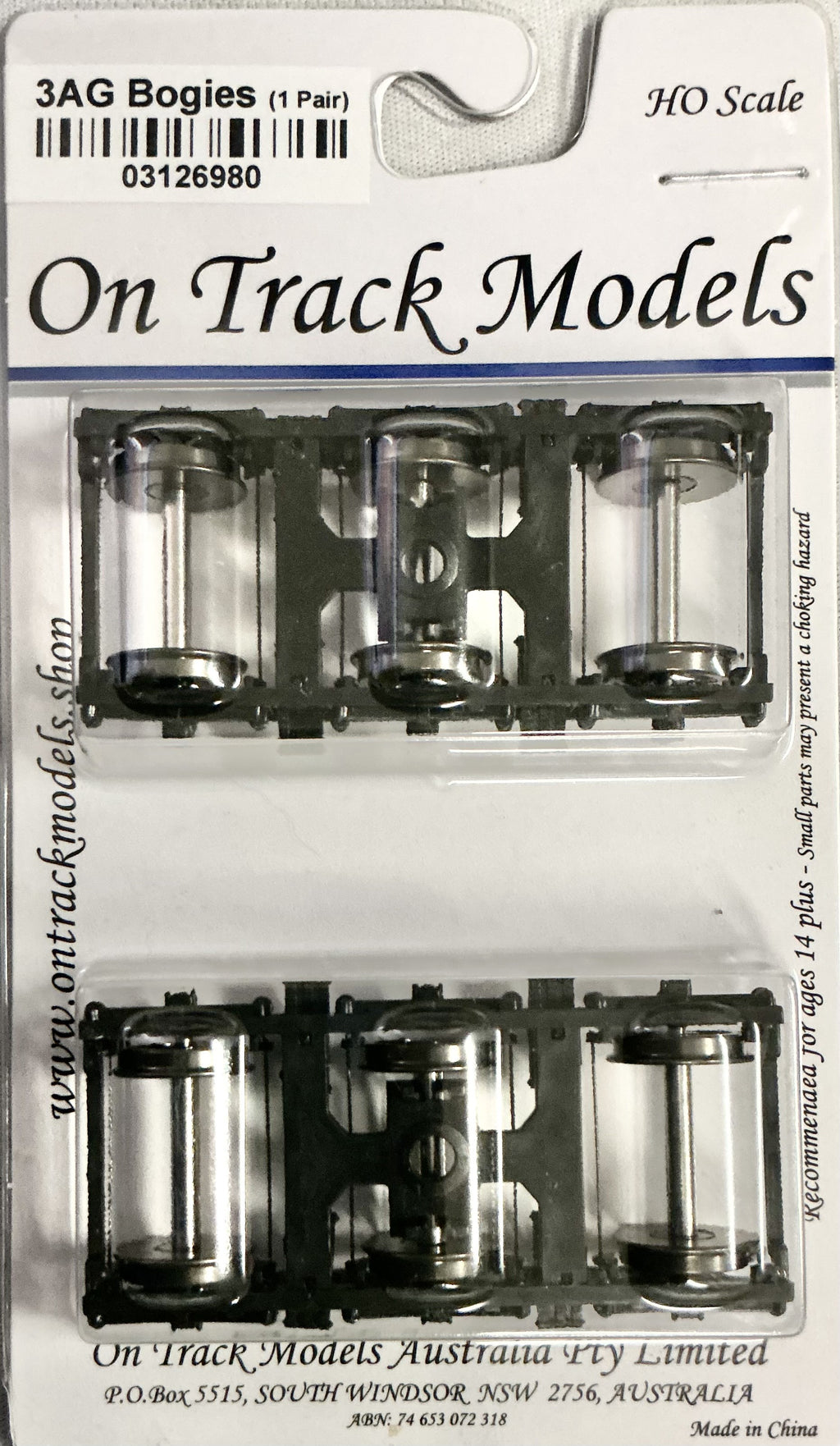 3AG BOGIES for NSWGR 72'6" Passenger cars - 1 per  - ON TRACK MODELS