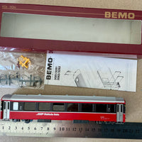 BEMO 3282 107 pass-car RhB pass car HOe 9mm Narrow gauge  (PRE-OWNED) HOe 9mm