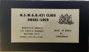 421 Class MANSFIELD-SAMHONGSA BRASS MODEL UN-PAINTED mint condition, test run only.