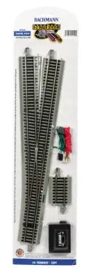 Bachmann - Nickel Silver Rail with Gray Roadbed - E-Z Track(R) --#6  Left Hand
