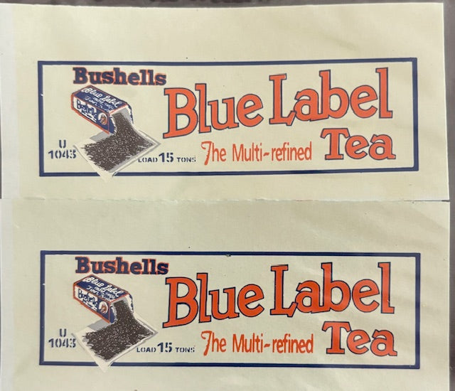 Soak 45 - V.R. U Van Bushells Blue Label Tea - HO decal | Casula Hobbies