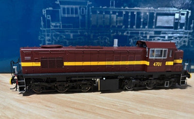 2nd Hand - 47 Class 4701  Diesel Electric N.S.W.G.R. Locomotive  INDIAN RED - DC - HO - TrainOrama Models