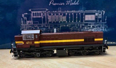 47 Class n.s.w.g.r. Diesel Electric Locomotive 4711 INDIAN RED - TrainOrama Models - Mint - 2nd hand