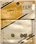 PRECISION SCALE Co. brass brake wheel 5 off each 6mm round HO