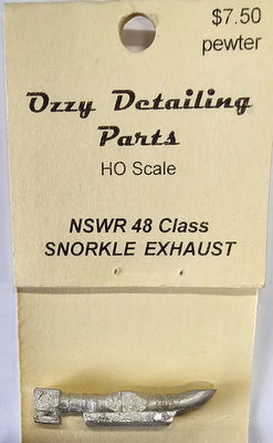 48 CLASS SNORKEL EXHAUST for NSWGR 48 CLASS DIESEL LOCOMOTIVE Ozzy Pewter Metal Detailing Parts