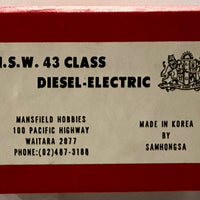 43 Class DIESEL ELECTRIC SAMHONGSA-MANSFIELD BRASS MODEL UN-PAINTED as new, test run only. NSWGR LOCOMOTIVE.