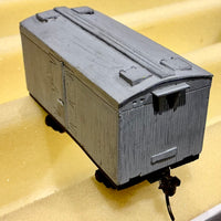 SHG NSWGR 4 Wheel ice Van Wagons, Protype white metal model selling as is with metal wheels and KADEE couplers.