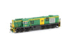 600-9 DC LOCOMOTIVE - 602-Y AN Green & Yellow - Green Roof - AUSCISION MODEL