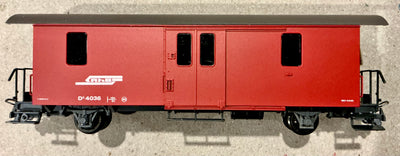 BEMO 3263 RhB baggage car D2 4036 Narrow gauge  (PRE-OWNED) HOe 9mm