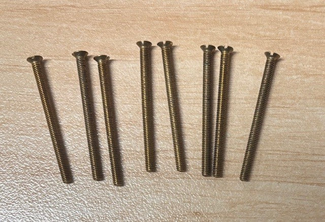 6BA - 1-1/2  inch Countersunk Brass Screws -  Qty 10