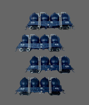 L Locomotive Sand Wagon NSN-2 Freight Rail Corp, F/ Rail Blue L562-L566-L578 - AM11281 AUSCISION MODELS 4 CAR PACK