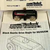 BLACK BEETLE DRIVE BOGIES HO - Wheel Base 29.75mm - 10.5mm disc wheels - profile RP25 x 110 - HO - Steam Era Models