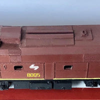 80 Class DCC - 8005 NSWR Loco, INDIAN RED -  MAIN WEST MODELS Body on ATHEARN CHASSIS-with DCC non sound Decoder fitted. 2nd Hand