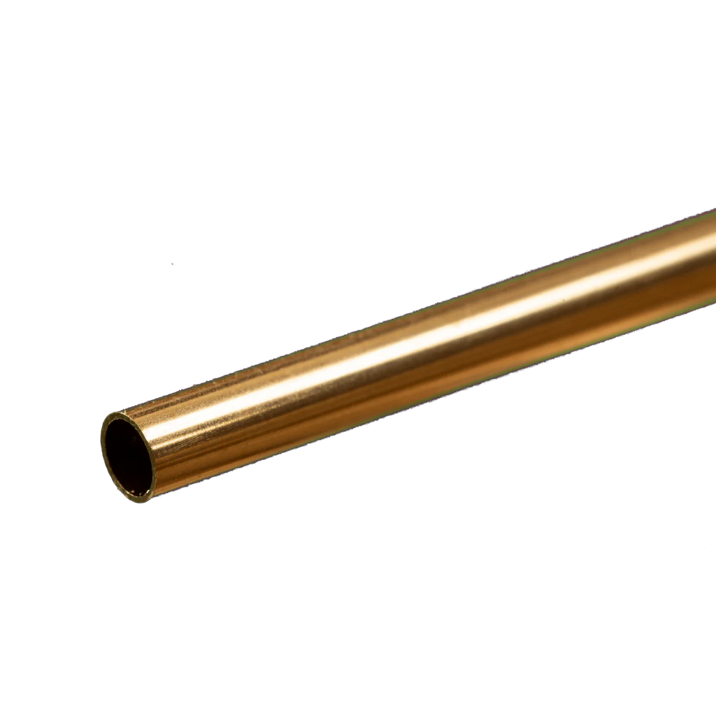 Brass Round Tube  #8130 7/32" OD x 0.014" Wall x 12" Long (1 Piece)