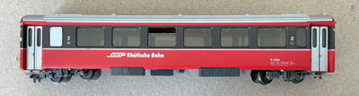 BEMO 3282 105 Pass-car RhB 2nd class pass car HOe 9mm Narrow gauge  (PRE-OWNED) HOe 9mm