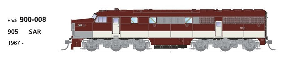 308 SDS - 900 Class Locomotive -LOCO #905 - SAR - 1967- DC (SDS900308)