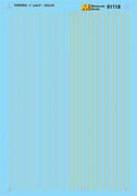 MICROSCALE - 91118 HO Scale - Stripes - 1 and 2 inch widths - Dulux (Imitation Gold) 130MS.