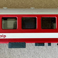 BEMO 3259 pass-car Furka Oberalp pass car "HOm 12mm" Narrow gauge  (PRE-OWNED) HOm 12mm