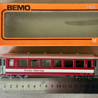 BEMO 3259 pass-car Furka Oberalp pass car "HOm 12mm" Narrow gauge  (PRE-OWNED) HOm 12mm