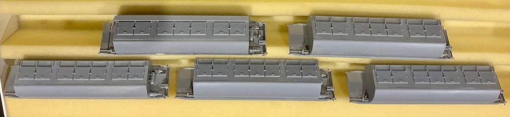 WHX (NGAX) PTC-SRA) Wheat Wagons AR KITS Body Built but not completed, sell as one lot of five wagons, requires parts to complete