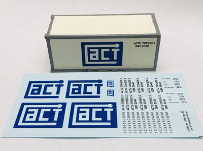 DEC010 - INFRONT MODELS - ACT Decals Suit Smooth Sided 20'x 8'x 8'Container