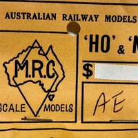 AE - VICTORIAN RAILWAYS PASSENGER CAR - RESIN KIT -  HO MODEL KIT FROM "MRC" MODELS COMES AS IN PHOTO.