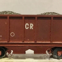 AHUF 2000-B Ballast wagon - CR RED with LOAD "Hand Built R.T.R. Models" Note; Orders over a $100.00 a free postage is offered.