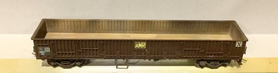 AOCX 43L ANR OPEN WAGON  WEATHERED with METAL WHEELS  & KD couplers, - 2ND HAND