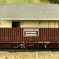 AOOX2974-R Open Wagon with doors ANR Red with Maroon bogies.with metal wheels & Kadee couplers  "AUSCISION MODELS"  2nd hand