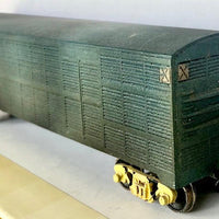 GLX 31560 NSWR Banana Louvre Van - has KD couplers, metal wheels, built model, weathered, - AR KITS 2nd hand.