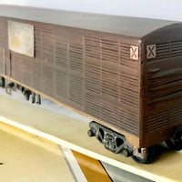 NLBX 29460 NSWR Banana Louvre Van - has underbody detailing, has KD couplers, metal wheels, built model, weathered, - AR KITS 2nd hand. *