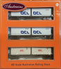 Pre Owned - GME 1 - Three GME Flat Container Wagon each with 2 x 20' ft Containers - Austrains Models