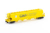 AGH-11 - BGSY GRAIN HOPPER, GWF-SSR - Yellow with large Logo - HO 4 Wagon Pack - NEW - AUSCISION MODELS (Copy)