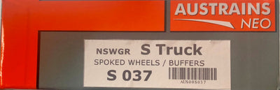 S Wagon - S037 - 5 car Pack with Spoke Wheels, with Buffers NSWGR S-Truck: AUSTRAINS NEO-SDS