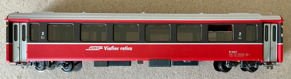 BEMO 3282 107 pass-car RhB pass car HOe 9mm Narrow gauge  (PRE-OWNED) HOe 9mm