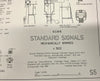 S05.  1922 Standard Signals (lower quadrant) Signal arms and fittings detailed, indications and lights listed. 1:43.5 scale. drawings DATA SHEETS