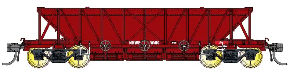 BBW - Pk020 IDR MODELS - NHWF – 410, NHWF – 168, NHWF – 340. Riveted Bogie Ballast Wagon in RTR HO scale NSWGR Second Run of BBW NOW IN STOCK