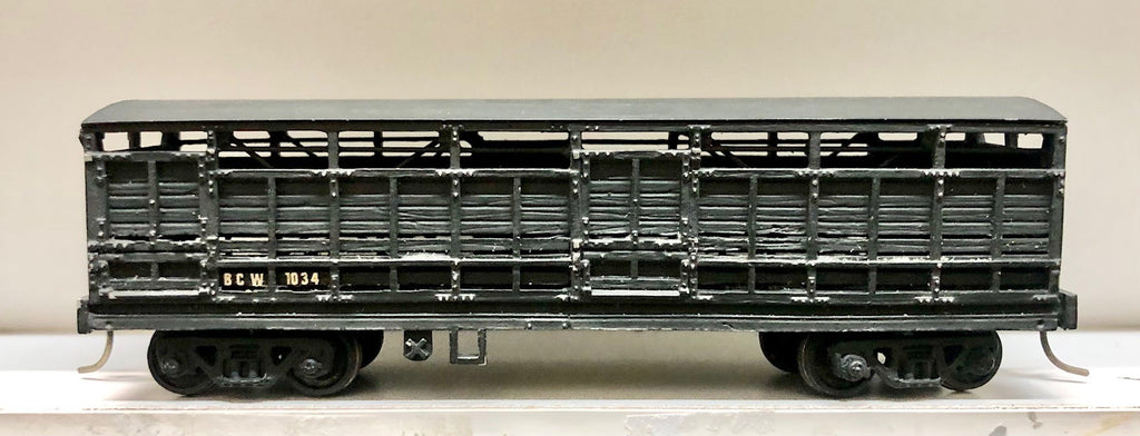 BCW 1034 Protype  NSWR CATTLE WAGON WEATHERED H0 white metal 2nd Hand - BCW 1034 Protype Models