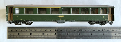 BEMO 3251 RhB pass car HOm 12mm Narrow gauge  Coach Passenger Car (PRE-OWNED) HOm 12mm