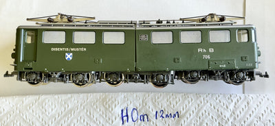 BEMO 1254-6 Electric Locomotive Ge 6/6 RhB 702 DISENTIS/MUSTER  Narrow gauge  (PRE-OWNED) HOm 12mm