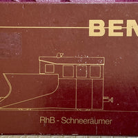 BEMO Narrow gauge 2286 113 of the RhB x 9013 Snowplough Track Cleaner DUMMY UNIT - (PRE-OWNED) HOe 9mm