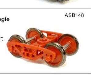 148: VR Black Spring Bogie HO DISC WHEELS SDS Models: ASB148