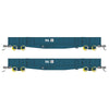 Buckambool Models 'N scale' -  CDY 01/13 - Open Wagon 2 pack – PTC Blue with NSWPTC Logo