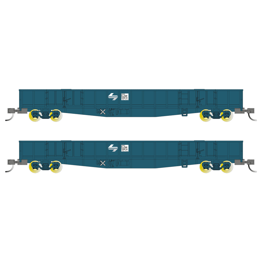 Buckambool Models 'N scale' - CDY 16/82 - Open Wagon 2 pack – PTC Blue with White L7