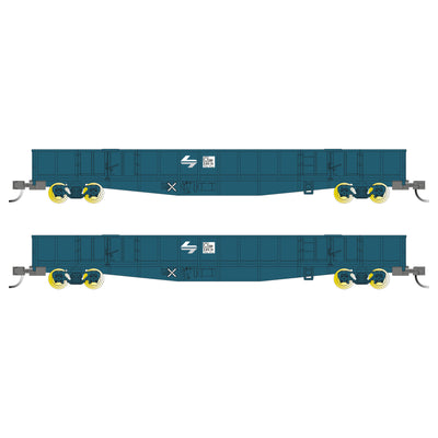 Buckambool Models 'N scale' - CDY 16/82 - Open Wagon 2 pack – PTC Blue with White L7