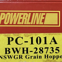 PC-101A -Powerline BWH 28735 NSW-SRA BOGIE GRAIN HOPPER SINGLE CAR,