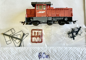BEMO Narrow gauge Diesel Locomotive 1275 101 loco - (PRE-OWNED) HOm 12mm Metallserie Diesellocomotief GM 3/3 nr. 231 RhB - Digitaal