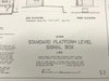 S03.  1913 STANDARD PLATFORM LEVEL SIGNAL CABIN W/BOARD SKILLION ROOFED CABINS 1:87 scale drawings DATA SHEETS