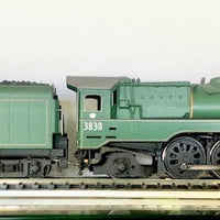 C3830 NSWGR 4-6-2 PACIFIC Steam Locomotive Painted Green Light Weathered, motor replaced, DC HO Model Dockyard Brass Model - 2ND HAND BRASS MODELS